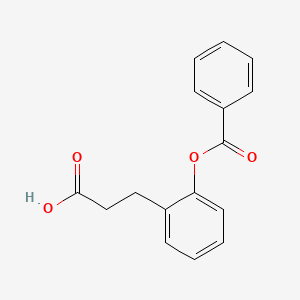 molecular formula C16H14O4 B1273028 3-(2-(苯甲酰氧基)苯基)丙酸 CAS No. 59725-59-6