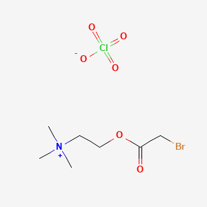 molecular formula C7H15BrClNO6 B12730285 Ethanaminium, 2-((bromoacetyl)oxy)-N,N,N-trimethyl-, perchlorate CAS No. 20292-63-1