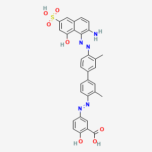 5-[[4'-[(2-Amino-8-hydroxy-6-sulfonaphthalen-1-YL)azo]-3,3'-dimethyl[1,1'-biphenyl]-4-YL]azo]salicylic acid