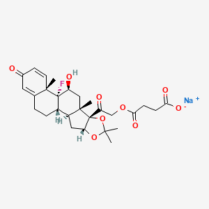 molecular formula C28H34FNaO9 B12730343 Einecs 223-323-0 CAS No. 3826-86-6