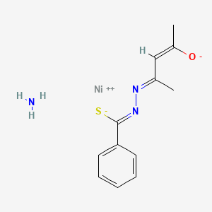 molecular formula C12H15N3NiOS B12730353 (2,4-Pentanedione thiobenzoylhydrazonato)ammino-nickel(II) CAS No. 132829-29-9