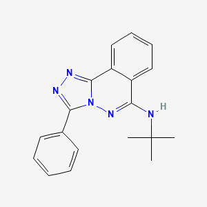 molecular formula C19H19N5 B12730390 1,2,4-Triazolo(3,4-a)phthalazin-6-amine, N-(1,1-dimethylethyl)-3-phenyl- CAS No. 87539-95-5