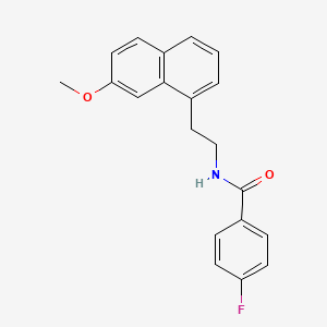 Benzamide, 4-fluoro-N-(2-(7-methoxy-1-naphthalenyl)ethyl)-