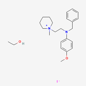 1-(2-(N-Benzyl-p-anisidino)ethyl)-1-methyl-piperidinium iodide ethanol