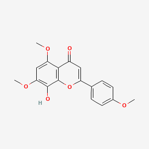 molecular formula C18H16O6 B12730536 8-Hydroxy-4',5,7-trimethoxyflavone CAS No. 21919-71-1