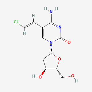 molecular formula C11H14ClN3O4 B12730542 Cvdc, (E)- CAS No. 130598-17-3