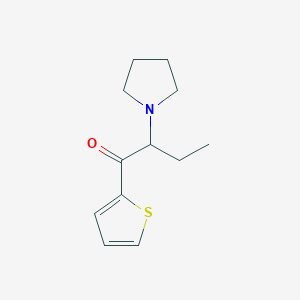 molecular formula C12H17NOS B12730547 2-(Pyrrolidin-1-yl)-1-(thiophen-2-yl)butan-1-one CAS No. 2002395-17-5