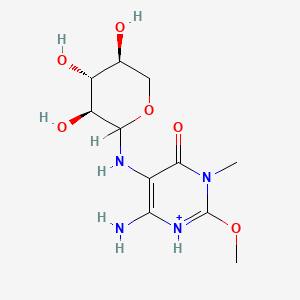 4(3H)-Pyrimidinone, 6-amino-2-methoxy-3-methyl-5-(beta-L-xylopyranosylamino)-