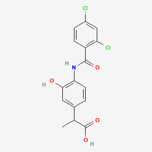 4-((2,4-Dichlorobenzoyl)amino)-3-hydroxy-alpha-methylbenzeneacetic acid