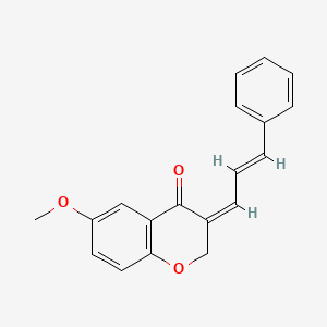 (3Z)-6-methoxy-3-[(E)-3-phenylprop-2-enylidene]chromen-4-one