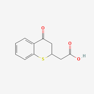 molecular formula C11H10O3S B12730619 3,4-Dihydro-4-oxo-2H-1-benzothiopyran-2-acetic acid CAS No. 86628-18-4