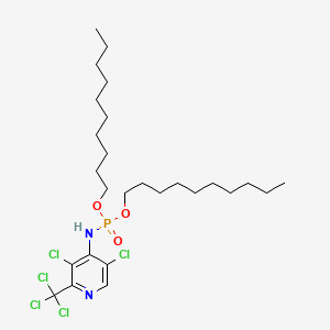 Phosphoramidic acid, (3,5-dichloro-2-(trichloromethyl)-4-pyridinyl)-, didecyl ester