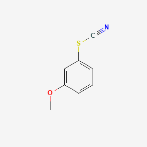 molecular formula C8H7NOS B12730629 Thiocyanic acid, m-methoxyphenyl ester CAS No. 14372-67-9