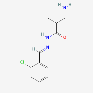 (E)-3-Amino-2-methylpropanoic acid ((2-chlorophenyl)methylene)hydrazide