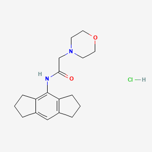 4-Morpholineacetamide, N-(1,2,3,5,6,7-hexahydro-s-indacen-4-yl)-, monohydrochloride