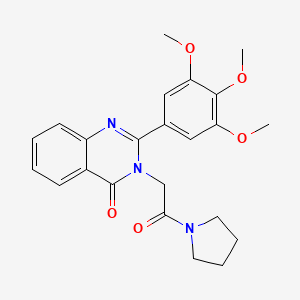 Pyrrolidine, 1-((4-oxo-2-(3,4,5-trimethoxyphenyl)-3(4H)-quinazolinyl)acetyl)-