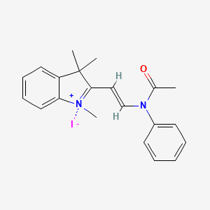 3H-Indolium, 2-(2-(acetylphenylamino)ethenyl)-1,3,3-trimethyl-, iodide