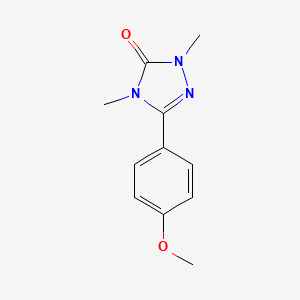 molecular formula C11H13N3O2 B12730787 3H-1,2,4-Triazol-3-one, 2,4-dihydro-2,4-dimethyl-5-(4-methoxyphenyl)- CAS No. 129521-51-3