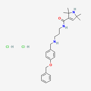 1H-Pyrrole-3-carboxamide, 2,5-dihydro-N-(3-(((4-(phenylmethyloxy)phenyl)methyl)amino)propyl)-2,2,5,5-tetramethyl-, dihydrochloride