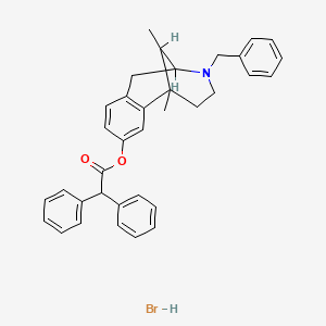 (10-benzyl-1,13-dimethyl-10-azatricyclo[7.3.1.02,7]trideca-2(7),3,5-trien-4-yl) 2,2-diphenylacetate;hydrobromide