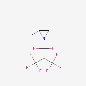 2,2-Dimethyl-1-(1,1,3,3,3-pentafluoro-2-(trifluoromethyl)propyl)aziridine