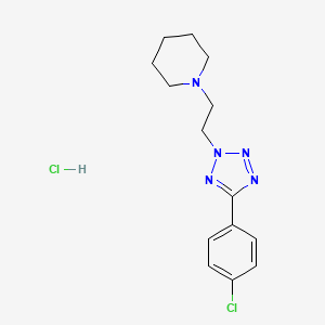 Piperidine, 1-(2-(5-(4-chlorophenyl)-2H-tetrazol-2-yl)ethyl)-, monohydrochloride