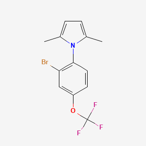 molecular formula C13H11BrF3NO B1273090 1-[2-溴-4-(三氟甲氧基)苯基]-2,5-二甲基-1H-吡咯 CAS No. 257285-02-2