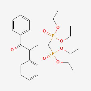 molecular formula C24H34O7P2 B12730932 Tetraethyl (4-oxo-3,4-diphenylbutylidene)bisphosphonate CAS No. 141790-32-1