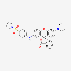 1-((4-((6'-(Diethylamino)-3-oxospiro(isobenzofuran-1(3H),9'-(9H)xanthen)-2'-yl)amino)phenyl)sulphonyl)pyrrolidine