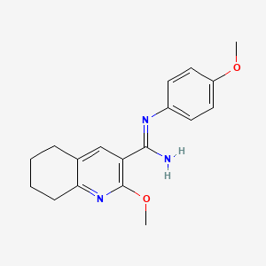 3-Quinolinecarboximidamide, 5,6,7,8-tetrahydro-2-methoxy-N-(4-methoxyphenyl)-