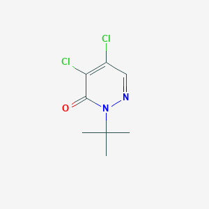 molecular formula C8H10Cl2N2O B1273099 2-(叔丁基)-4,5-二氯吡哒嗪-3(2H)-酮 CAS No. 84956-71-8