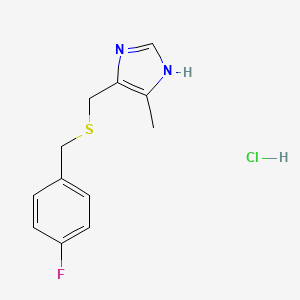 4-((((4-Fluorophenyl)methyl)thio)methyl)-5-methyl-1H-imidazole monohydrochloride