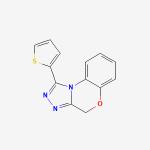 molecular formula C13H9N3OS B12731008 1-(2-Thienyl)-4H-(1,2,4)triazolo(3,4-c)(1,4)benzoxazine CAS No. 93299-72-0