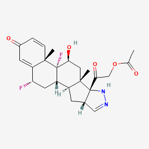 6alpha,9-Difluoro-2',16beta-dihydro-11beta,21-dihydroxypregna-1,4-dieno(17,16-c)pyrazole-3,20-dione 21-acetate