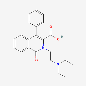 3-Isoquinolinecarboxylic acid, 1,2-dihydro-2-(2-(diethylamino)ethyl)-1-oxo-4-phenyl-