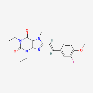 (E)-1,3-Diethyl-8-(3-fluoro-4-methoxystyryl)-7-methylxanthine