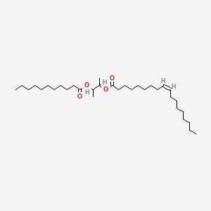 molecular formula C33H62O4 B12731083 1-Methyl-2-((1-oxoundecyl)oxy)propyl (Z)-9-octadecenoate CAS No. 84006-28-0