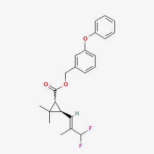 molecular formula C23H24F2O3 B12731096 10,10-Difluorophenothrin CAS No. 145472-36-2