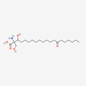 molecular formula C21H41NO5 B12731102 Eicosanoic acid, 2-amino-3-hydroxy-2-(hydroxymethyl)-14-oxo-, (2S,3S)- CAS No. 175521-91-2