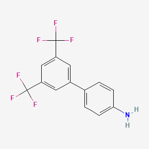 molecular formula C14H9F6N B1273117 3',5'-双(三氟甲基)-[1,1'-联苯]-4-胺 CAS No. 444143-45-7