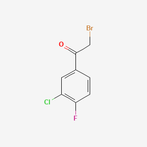 molecular formula C8H5BrClFO B1273119 2-Bromo-3'-chloro-4'-fluoroacetophenone CAS No. 63529-30-6