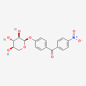 Methanone, (4-nitrophenyl)(4-(alpha-D-xylopyranosyloxy)phenyl)-