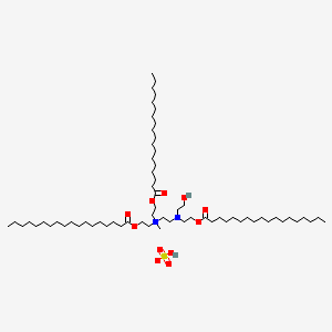 (2-((2-Hydroxyethyl)(2-(stearoyloxy)ethyl)amino)ethyl)methylbis(2-(stearoyloxy)ethyl)ammonium hydrogen sulphate