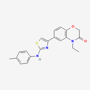 2H-1,4-Benzoxazin-3(4H)-one, 4-ethyl-6-(2-((4-methylphenyl)amino)-4-thiazolyl)-