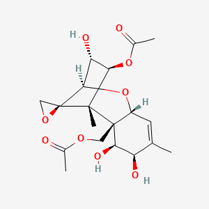 molecular formula C19H26O9 B12731387 7,8-Dihydroxy-4,15-diacetoxyscirpenol CAS No. 25861-69-2