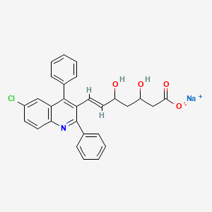 Monosodium 7-(6-chloro-2,4-diphenyl-3-quinolinyl)-3,5-dihydroxy-6-heptenoate