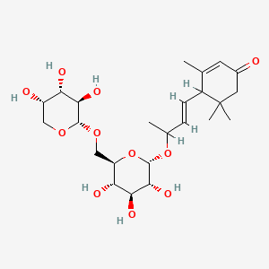 molecular formula C24H38O11 B12731441 Pneumonanthoside CAS No. 110064-61-4