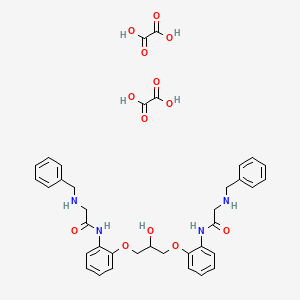 2-(benzylamino)-N-[2-[3-[2-[[2-(benzylamino)acetyl]amino]phenoxy]-2-hydroxypropoxy]phenyl]acetamide;oxalic acid