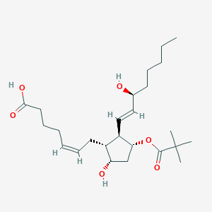 molecular formula C25H42O6 B12731467 Dinoprost 11-pivalate CAS No. 135273-43-7