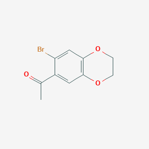molecular formula C10H9BrO3 B1273147 1-(7-溴-2,3-二氢-1,4-苯并二噁英-6-基)乙-1-酮 CAS No. 59820-90-5